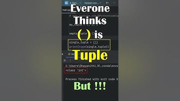 Do you know this? The Truth About Parentheses and Commas in Tuple !