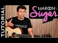 Cómo tocar SUGAR en guitarra acústica completo : Acordes y ritmo