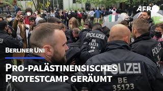 Polizei räumt propalästinensisches Protestcamp an Berliner Uni | AFP Resimi