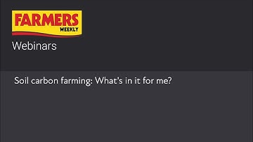 Webinar: Soil carbon farming: What