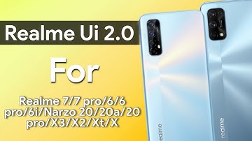 Realme Ui 2.0 + Android 11 Update For Realme 7/7 pro/6/6 pro/6i/Narzo 20/20a/20 pro/X3/X2/Xt/X