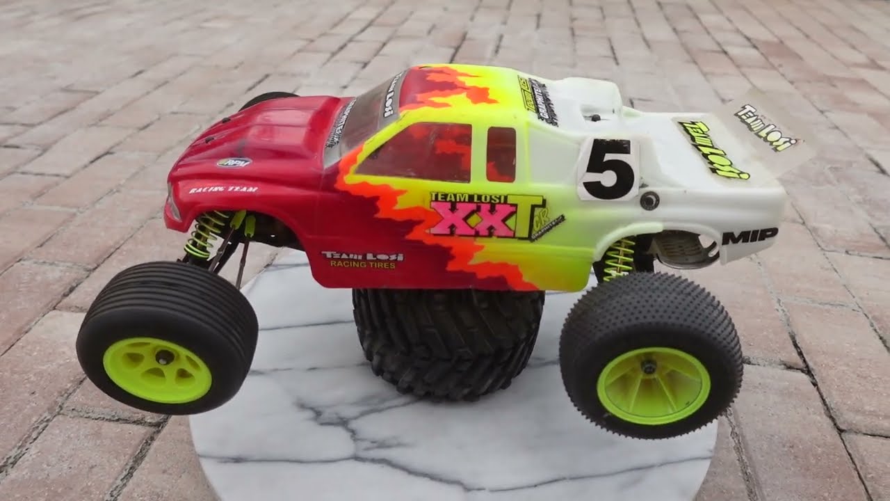 Vintage team losi XXT CR Graphite Plus andys body - YouTube