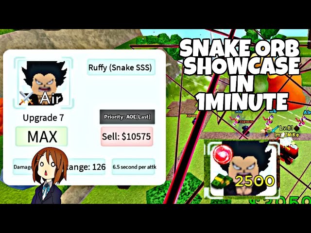 Snake Orb é a orbe do Luffy 6 estrelas