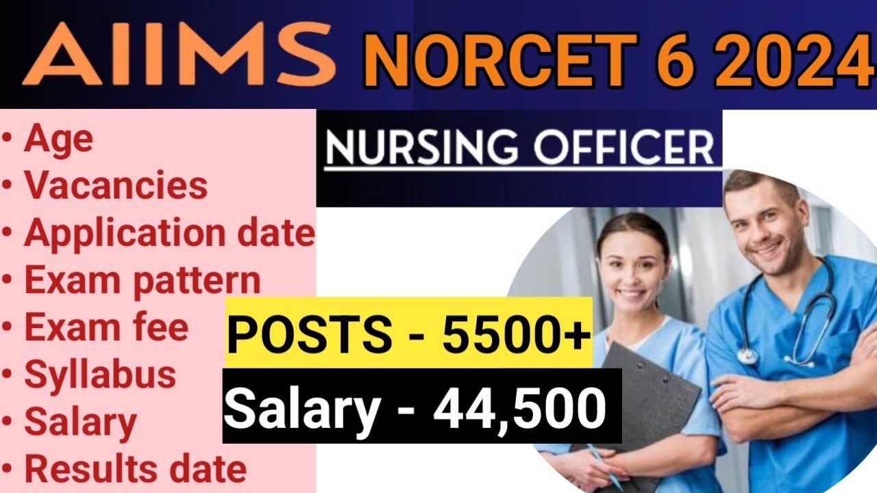 AIIMS NORCET 6 2024 NOTIFICATION 🔔// Total Vacancies 5,500+ latest ...