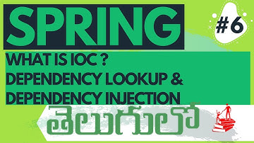 SPRING In Telugu | Spring IOC &  Dependency Lookup & Injection