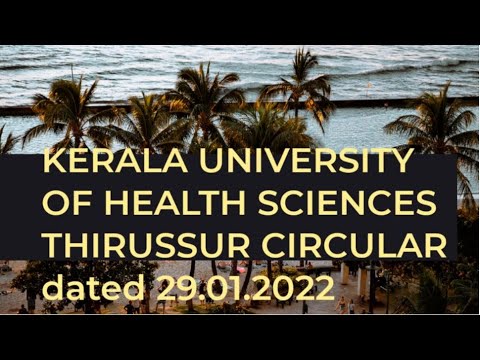 KERALA UNIVERSITY OF HEALTH SCIENCES THIRUSSUR - YouTube