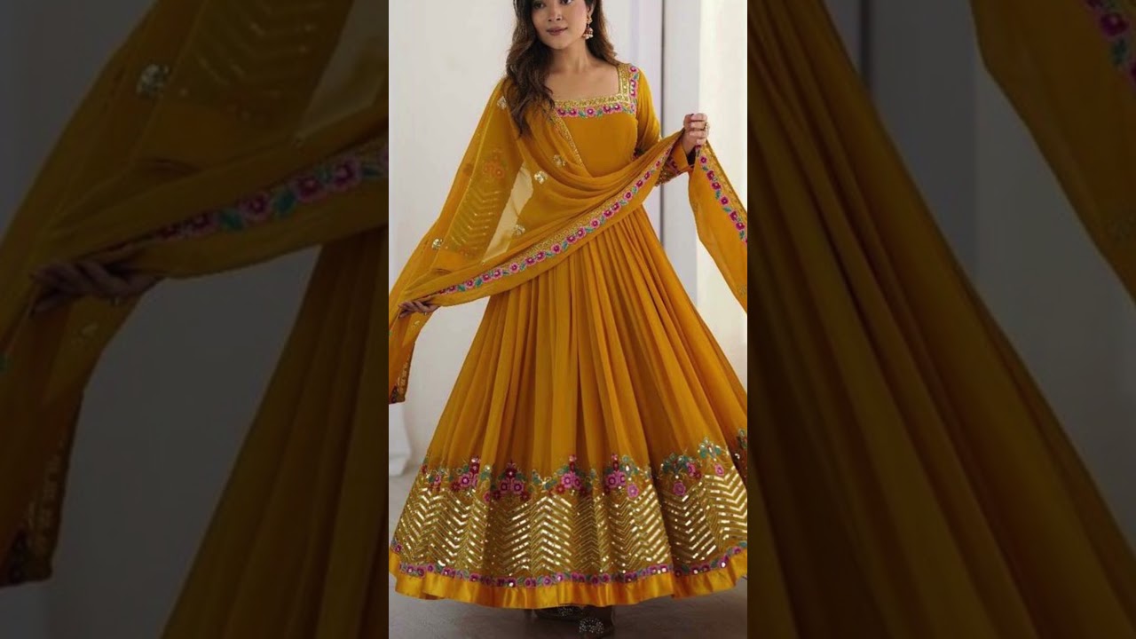 All Time Trending Yellow Anarkali Suit Design Ideas 2025