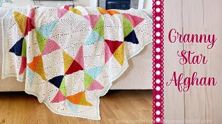 EASY CROCHET: Two-Tone Granny Star Afghan & Pillow (Beginner Friendly!)