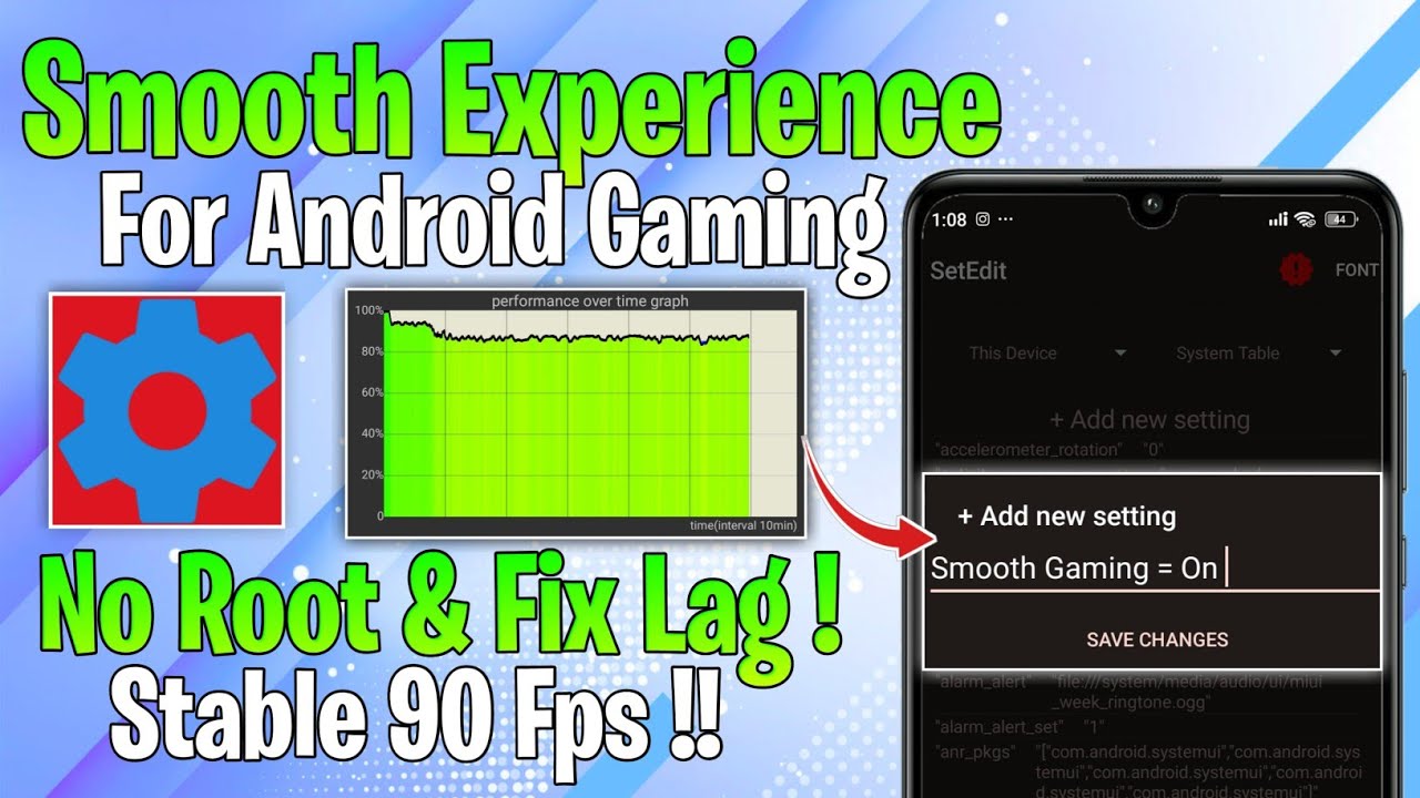 Smooth Experience For Gaming With SetEdit Codes !! No Root || Get Max ...
