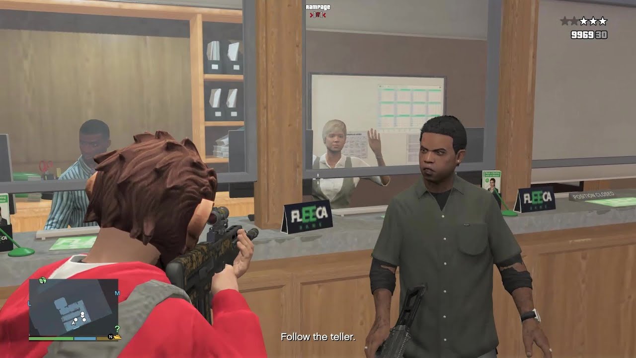GTA 5 Robbing Fleeca Banks With Trevor And Lamar. YouTube