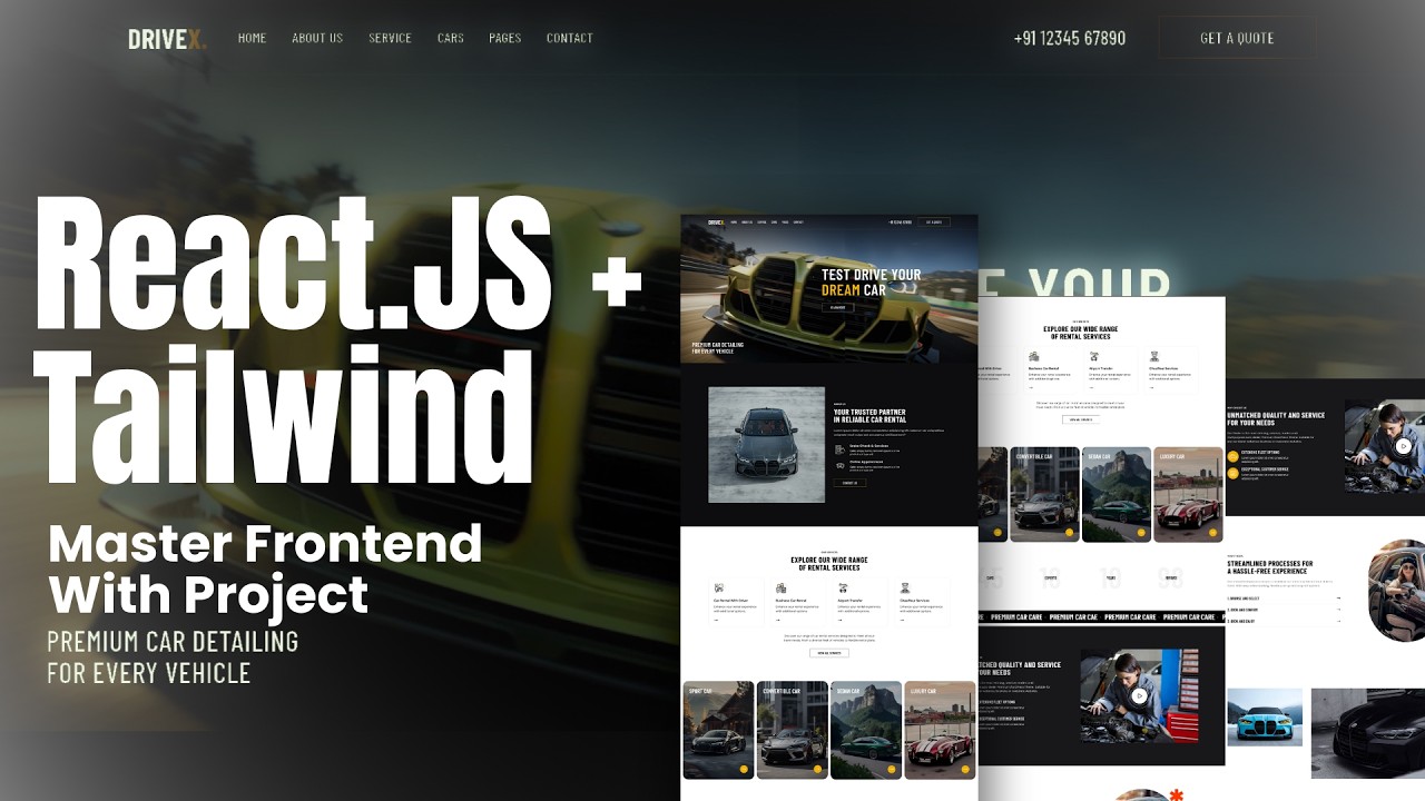 React JS and Tailwind Car Rental App | Master Frontend in React and ...