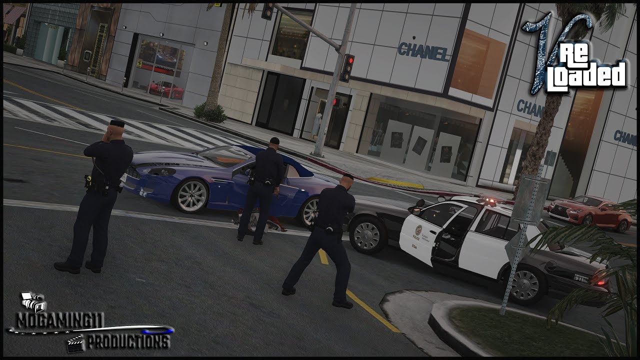 PLAYING AS A COP IN GTA 5 LAPD EP1.1 LA REVO + VRELOADED REALST
