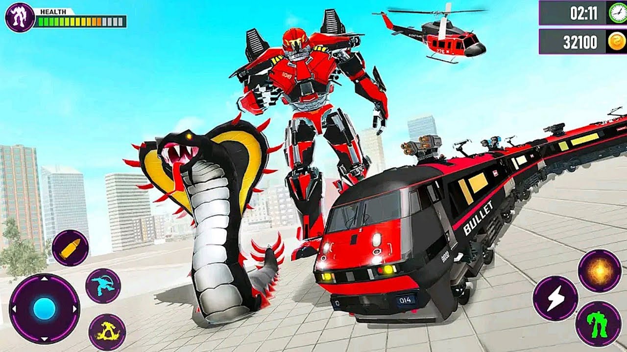 Transform Game Snake Robot Car Transform Game: Yellow Robot Multiverse Battle ...