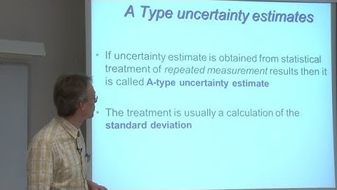 3.3 A and B Type uncertainty estimates