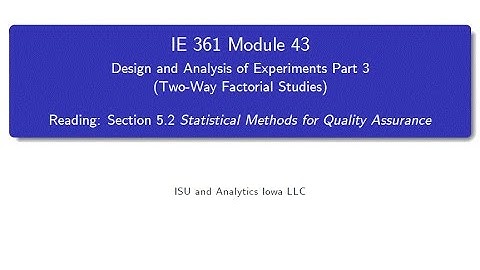 Statistical Process Improvement Module 43