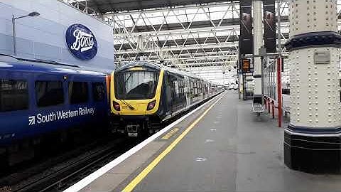 Class 701 005 Departs Platform 13 at London Waterloo