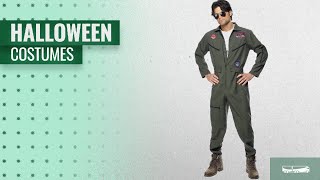 Country Men Halloween Costumes [2018]: Smiffy's Top Gun Pilot Costume - Large