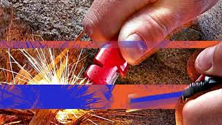 Sharpens Best - ORIGINAL Sharp-N-Spark Knife Sharpener Fire Starter Combo