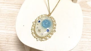 bluemoon〜青い月の世界〜ハンドメイド UVレジン 初心者 blue moon of the world handmade UVresin beginner