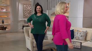 Quacker Factory Set of 2 V-neck Scroll T-shirts on QVC