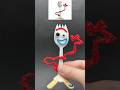 I made a Forky from Toy Story 5 with 3D Pen #disney #toystory5