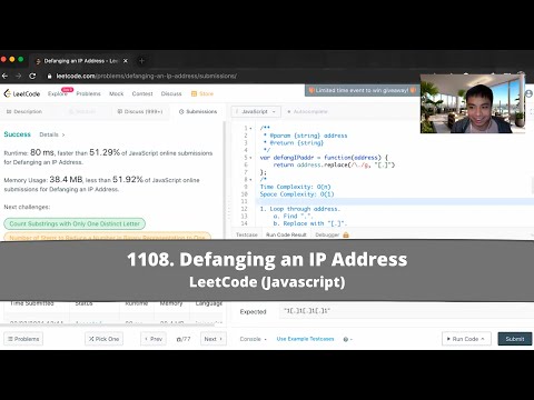 How to Solve "1108 Defanging an IP Address" on LeetCode? - Javascript