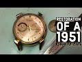 Restoration of a 1951 LeCoultre Futurematic Power-Reserve Bumper Automatic Watch - Caliber 497