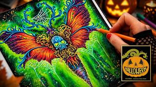 I Took a Risk With Bold Contrasting Colors in Halloween Coloring Book by Hanna Karlzon