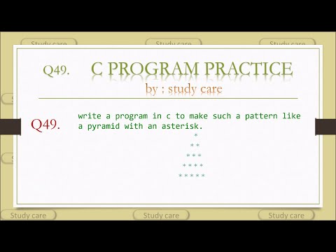 C Programs:write a program in c to make such a pattern like a pyramid with an asterisk.