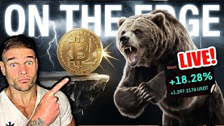 RIGHT ON THE EDGE!!! BITCOIN & ETH XRP ! (Live Bitcoin Crypto Trading & Analysis)
