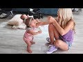 SAVANNAH TEACHES TWIN BABIES HOW TO WALK!!! (KID SWAP)