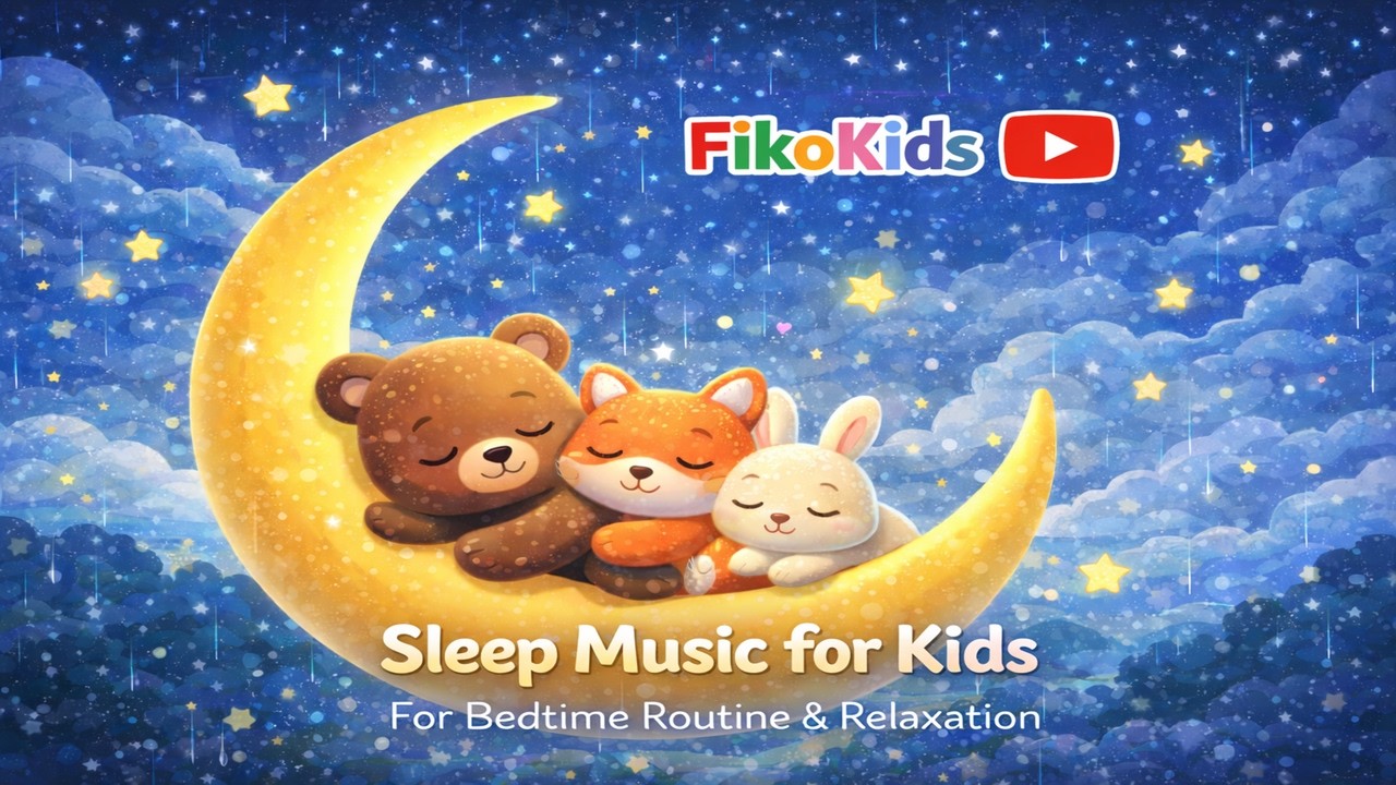 Relaxing Sleep Music for Kids 🌙 Stress Relief Baby Sleep Song | Rain Sounds & Night Lullaby
