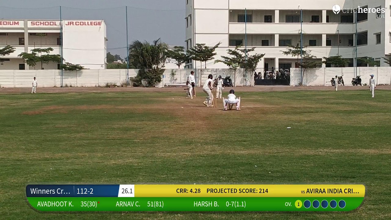 Winners Cricket Club vs AVIRAA INDIA CRICKET CLUB live cricket match | Champions Field Cup U-14 live