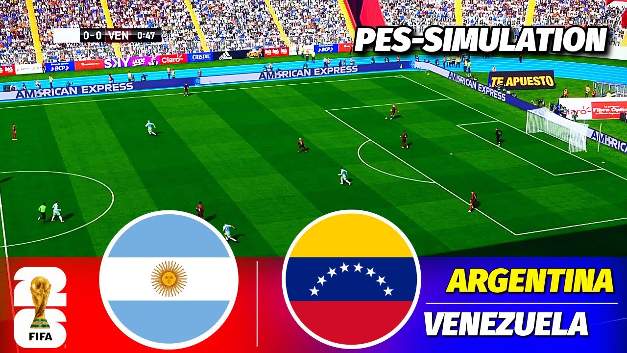 LIVE🔴| Argentina vs Venezuela - FIFA World Cup 2026 Qualifiers | PES 21 Simulation