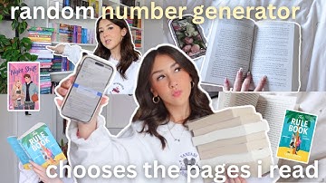 random number generator chooses the pages i read😳📖 spoiler free reading vlog