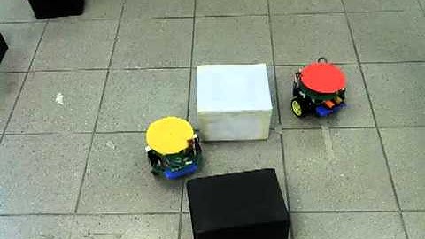 Vision localization for formation control of 2 robots-- first try