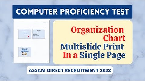 ADRE Computer Skill Test |  Organization Chart and Multi Slides Print Set 18 💯👍