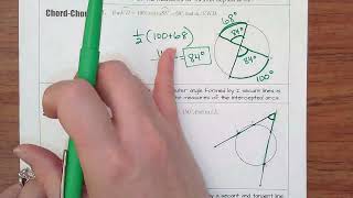 16.8- Angles Formed by Chords, Tangents, Secants (Level 1)