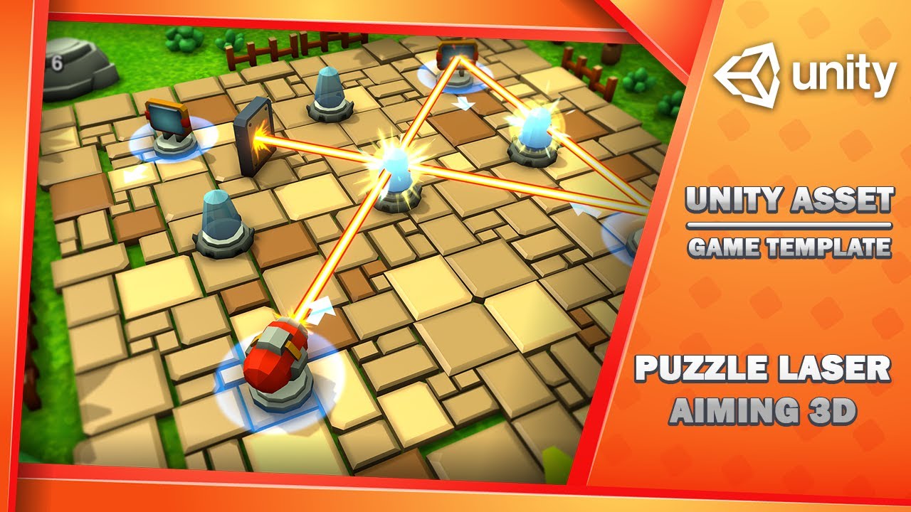 Puzzle Laser Aiming 3D - Game Template, video preview 4