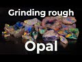 34 mins of exposing gem opals on a grinding machine