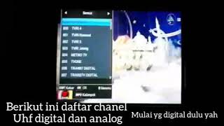 Daftar Channel UHF Digital dan Analog di Kebumen