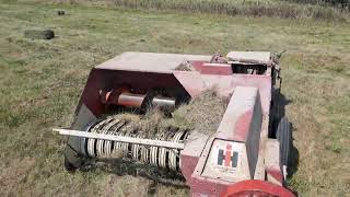 Farmall M Square Baling with IH 47 Baler