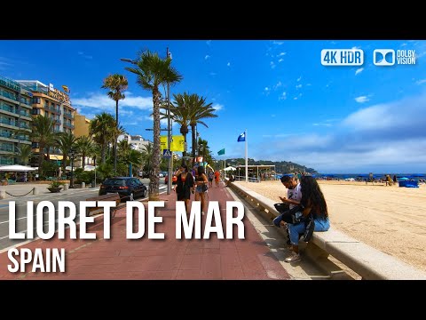 Lloret De Mar Beach, Costa Brava, Catalonia - 🇪🇸 Spain [4K HDR] Walking Tour