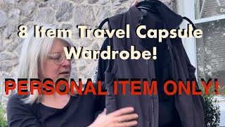 8 Item Travel #capsulewardrobe: 4 Days, 13+ Outfits, Multi Event #onebagtravel #personalitem Only!