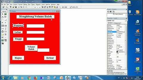 TUTORIAL MEMBUAT APLIKASI VISUAL BASIC MENGHITUNG VOLUME BALOK