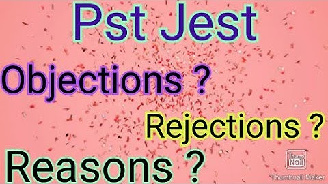 Pst Jest candidates | Reasons of objection or Rejection on Pst Jest files | Rah e Falah