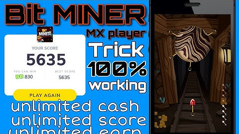 MX Player Bit Miner game hack trick || #maalik. || free youtube channel pramotion free free free