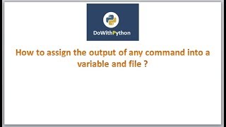 Shell Scripting | Video - 7 | How to assign the output of any command into a variable ?