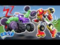 Robot Cars vs HULK MONSTER TRUCK | RoboFuse - Superhero Rescue | Trucks Videos for Children