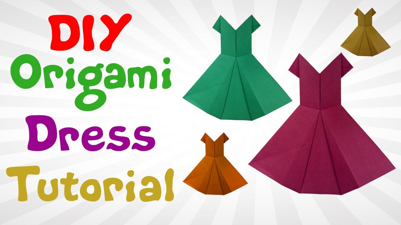 DIY Origami Dress Tutorial - How To Make Origami Dress Step By Step ...